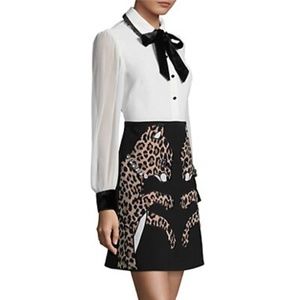 NWT Kate Spade Leopard Applique Dress Size 0